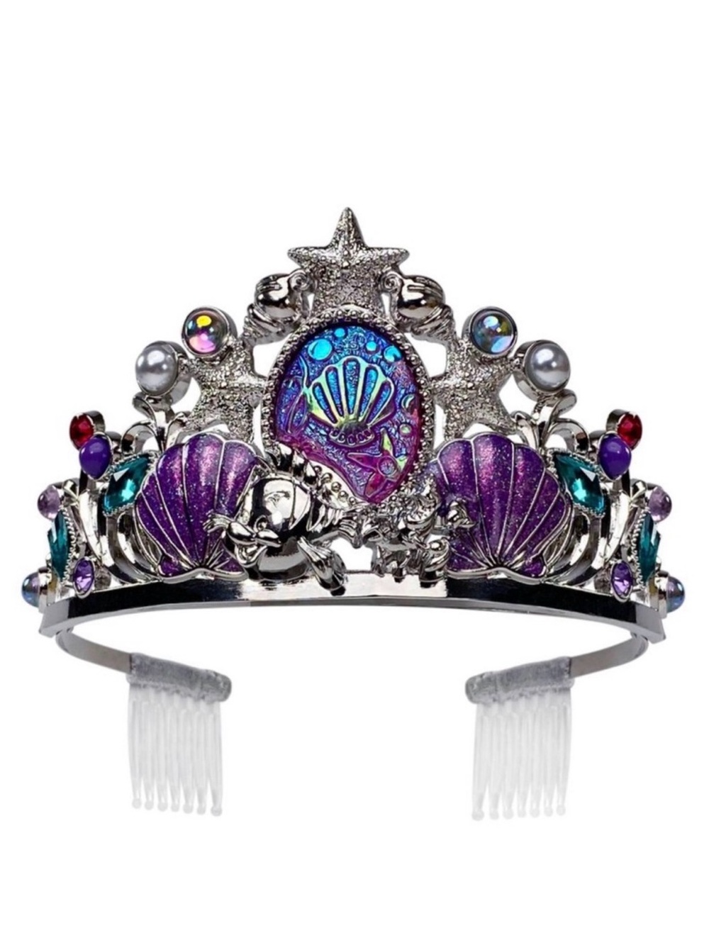 Disney Iridescent Purple Little Mermaid Shell Tiara Headband